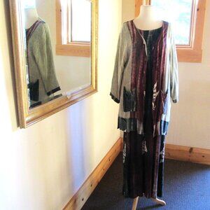 Kusnadi 100% Rayon Koi Batik Dress and Matching Button Front Jacket